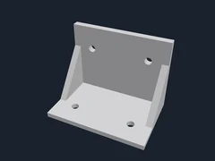 Shelf bracket, second version: thicker back plate with a triangular gusset at each end