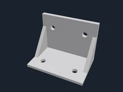 Shelf bracket, third version: the same bracket with wider mounting holes