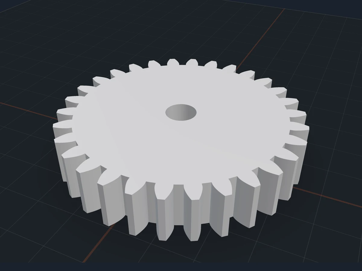 A solid spur gear